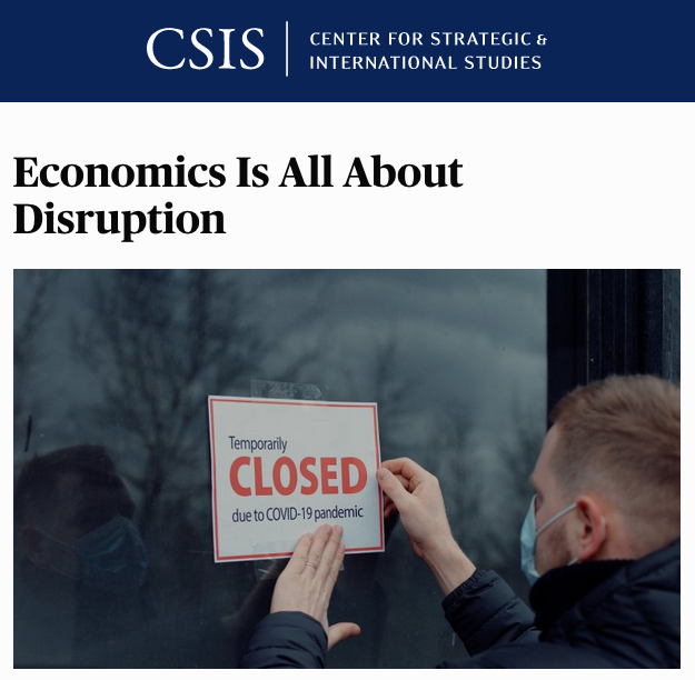 headline - economics is all about disruption.