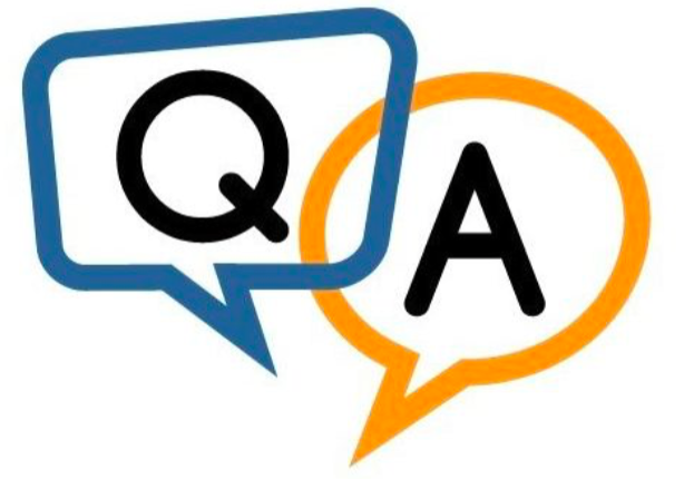 An image of the letters Q and A signifying time for questions and answers.